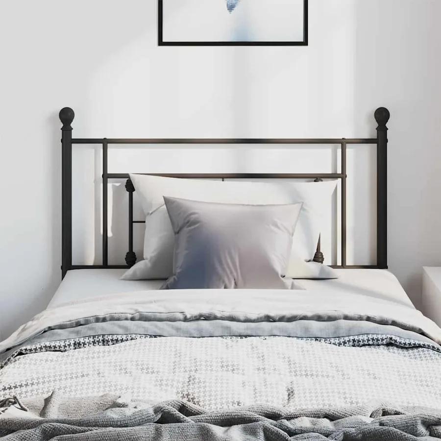 Tête de lit de remplacement métal noir 100 cm - 3
