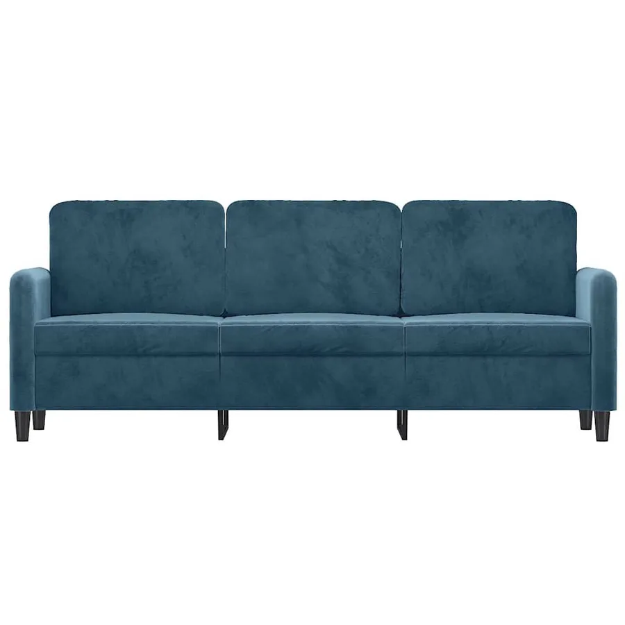 Canapé à 3 places Bleu 180 cm Velours - 3