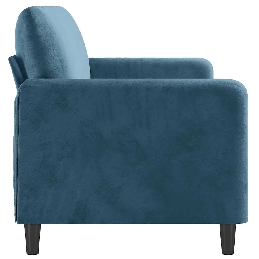 Canapé à 3 places Bleu 180 cm Velours - 4