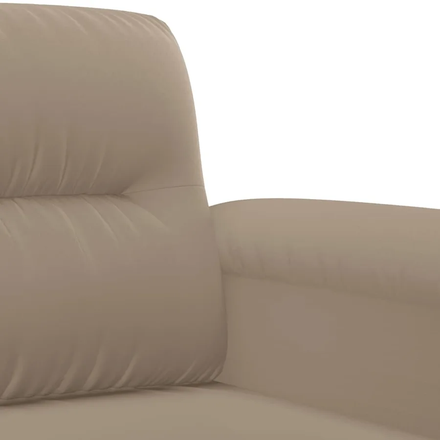 Ensemble de canapés 2 pcs avec coussins Taupe Tissu microfibre - 6