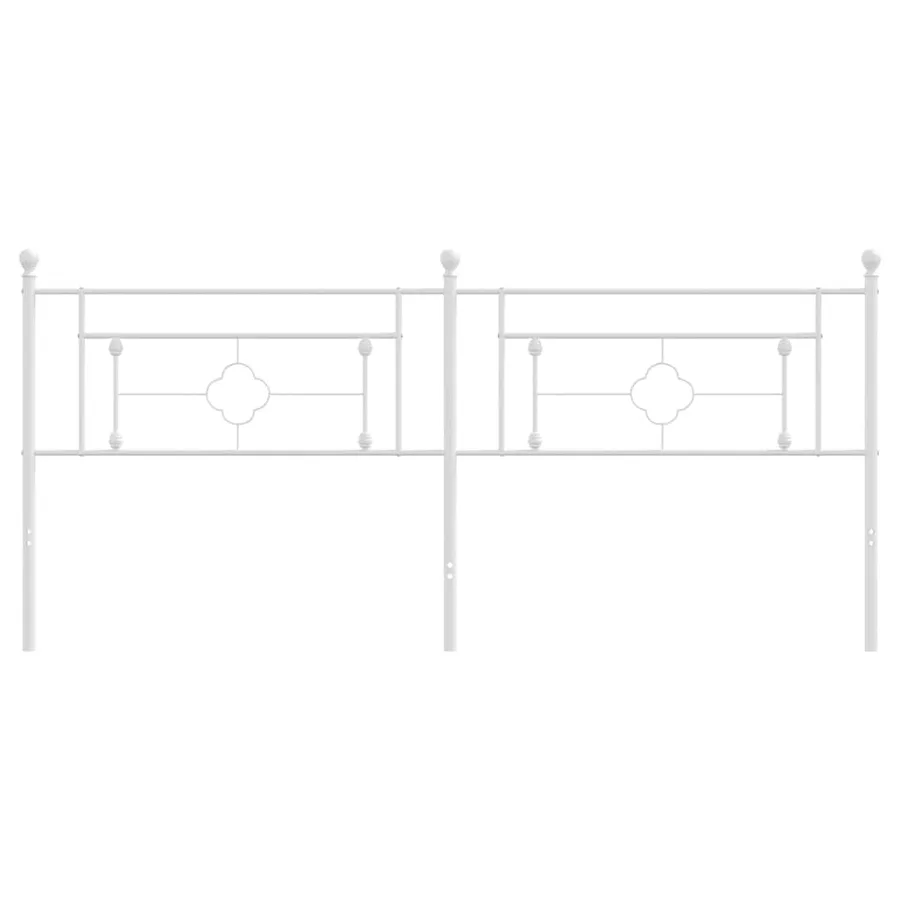 Tête de lit de remplacement métal blanc 193 cm - 3