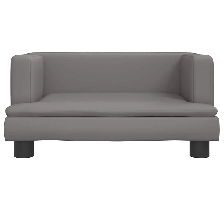 Lit pour chien gris 60x40x30 cm similicuir - 3