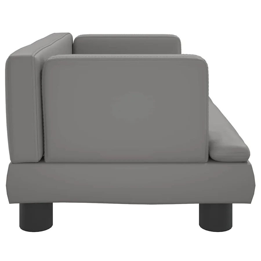Lit pour chien gris 60x40x30 cm similicuir - 4