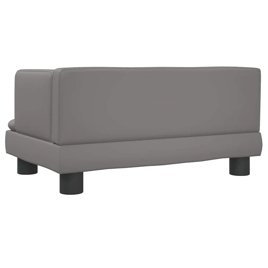 Lit pour chien gris 60x40x30 cm similicuir - 5