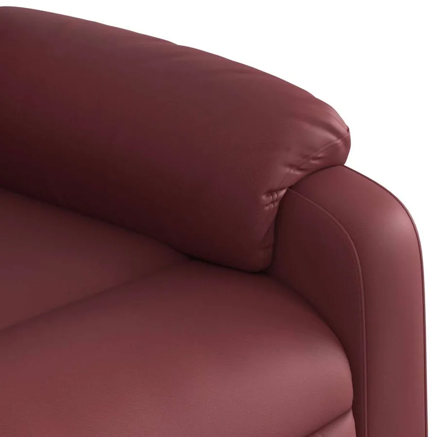 Fauteuil inclinable Rouge bordeaux Similicuir - 8