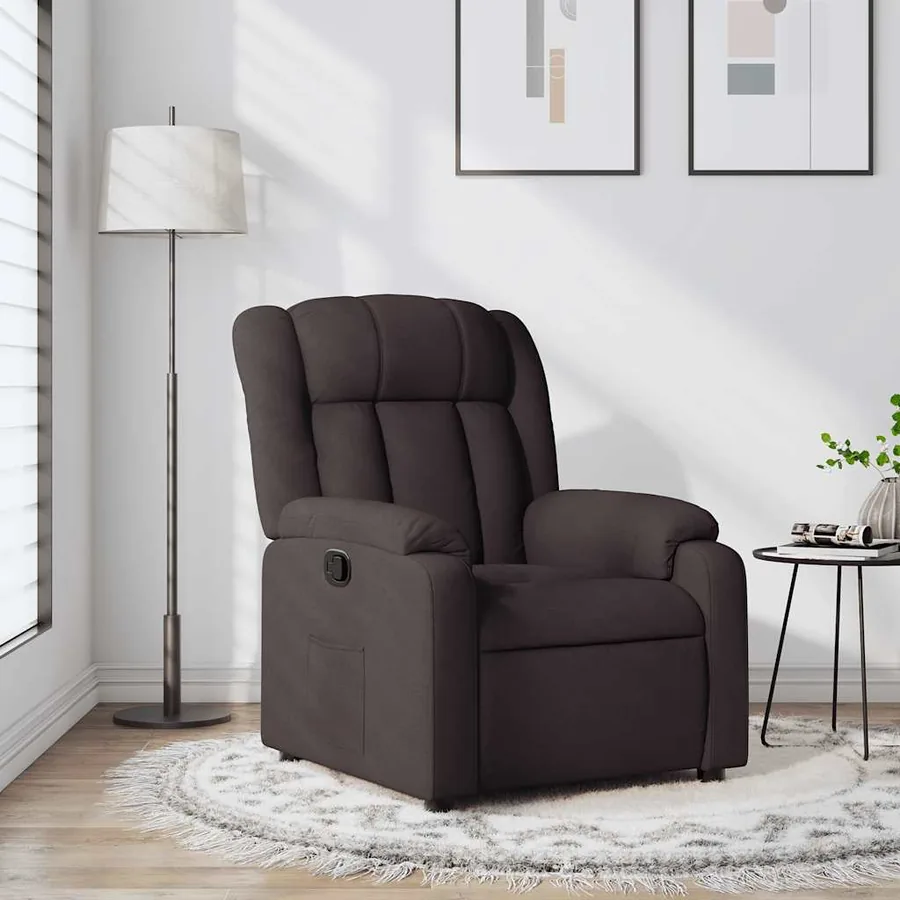 Fauteuil inclinable Marron foncé Tissu