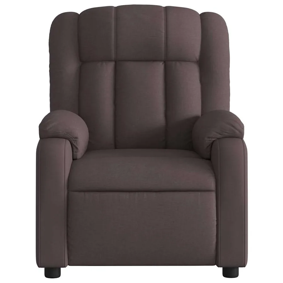 Fauteuil inclinable Marron foncé Tissu - 6