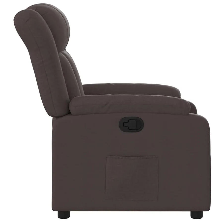 Fauteuil inclinable Marron foncé Tissu - 7