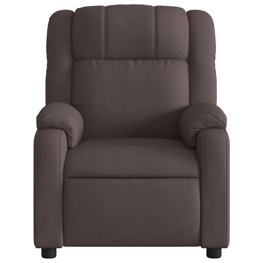 Fauteuil de massage inclinable Marron foncé Tissu - 7