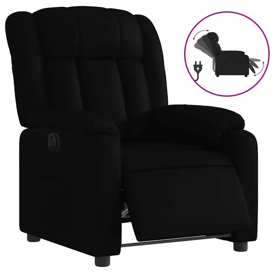 Fauteuil inclinable électrique Noir Similicuir - 2