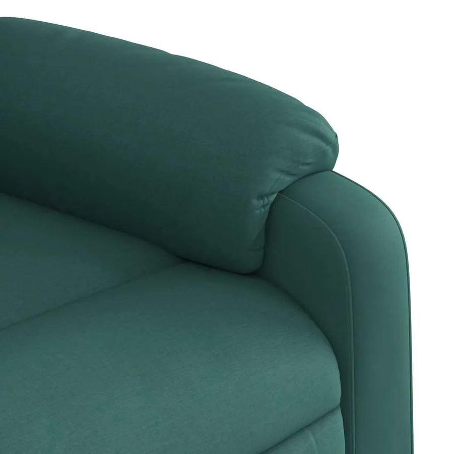 Fauteuil inclinable de massage Vert foncé Tissu - 11