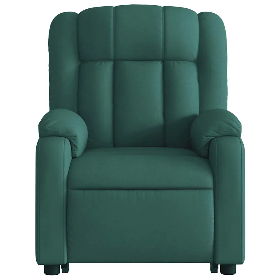 Fauteuil inclinable de massage Vert foncé Tissu - 9