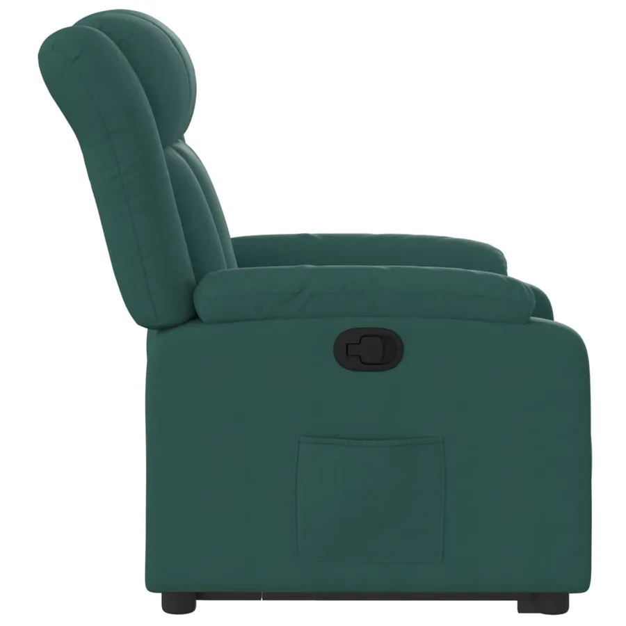 Fauteuil inclinable vert foncé tissu - 10