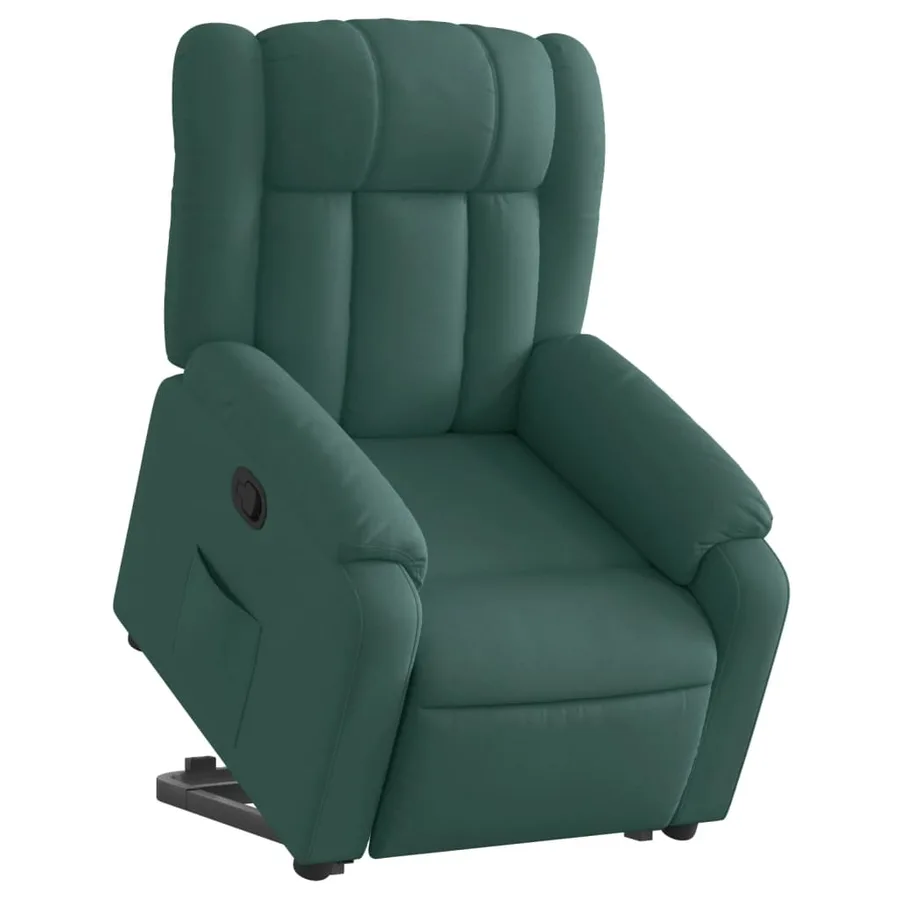 Fauteuil inclinable vert foncé tissu - 3