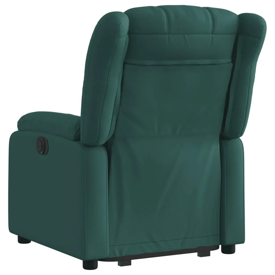 Fauteuil inclinable vert foncé tissu - 5
