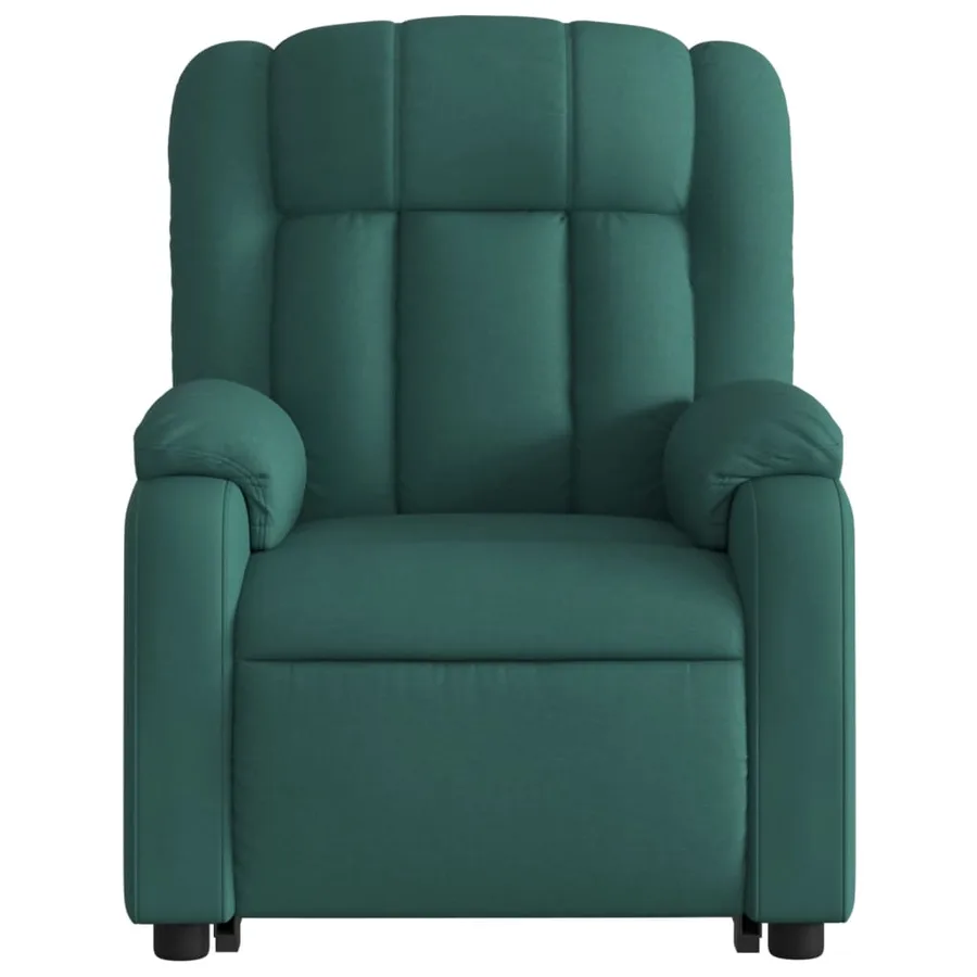Fauteuil inclinable vert foncé tissu - 9