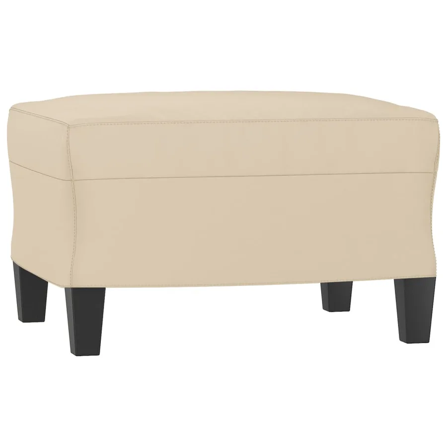 Ensemble de canapés 3 pcs avec coussins crème tissu microfibre - 5
