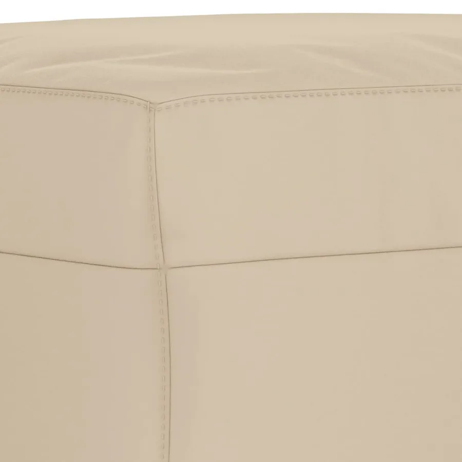 Ensemble de canapés 3 pcs avec coussins crème tissu microfibre - 7