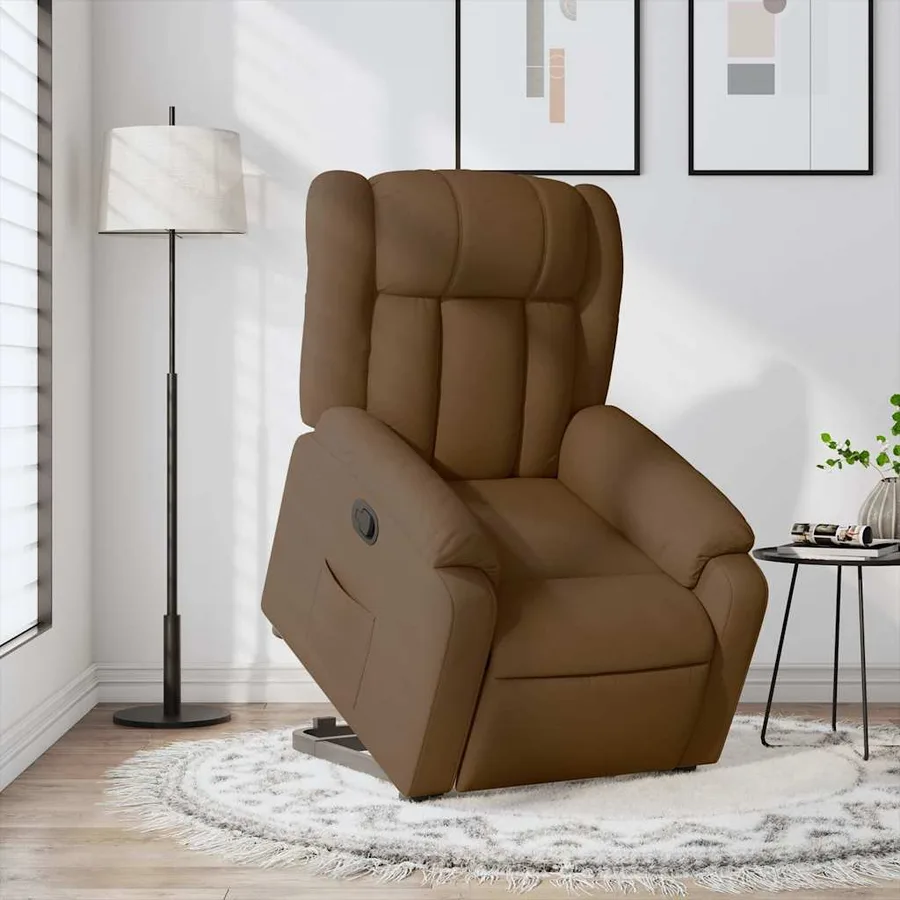 Fauteuil inclinable Marron Tissu - 16