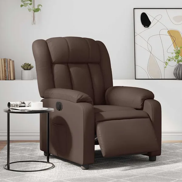 Fauteuil inclinable électrique Marron Similicuir