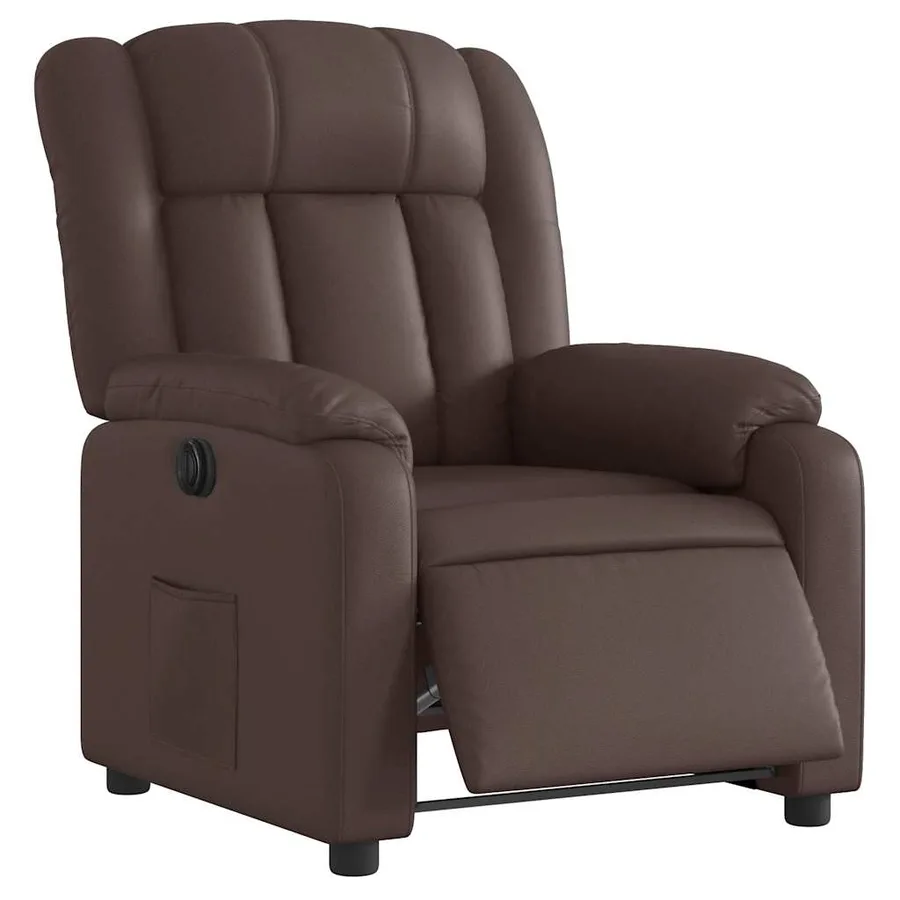 Fauteuil inclinable électrique Marron Similicuir - 3