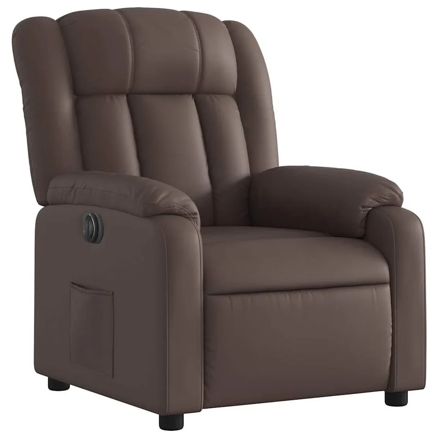 Fauteuil inclinable électrique Marron Similicuir - 4