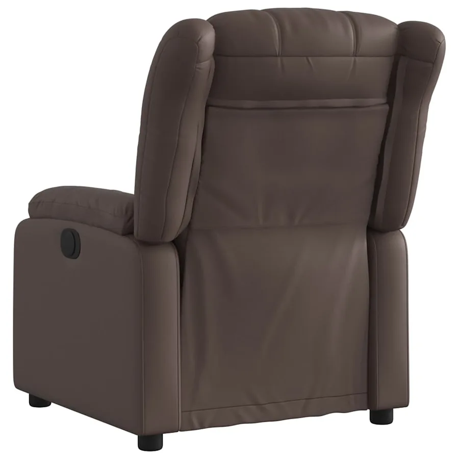 Fauteuil inclinable électrique Marron Similicuir - 5