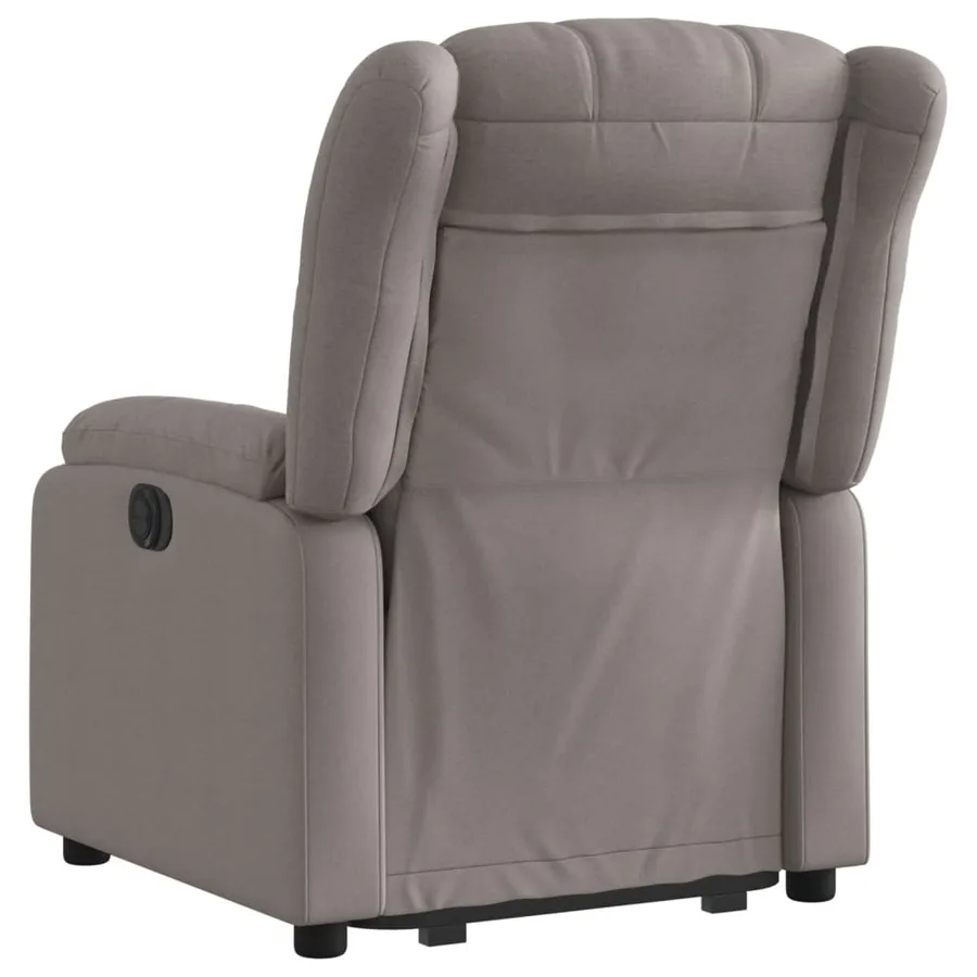 Fauteuil inclinable électrique taupe tissu - 4