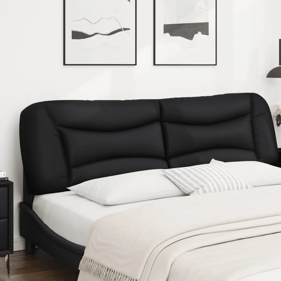 Coussin de tête de lit Hvar noir 180 cm similicuir - 3