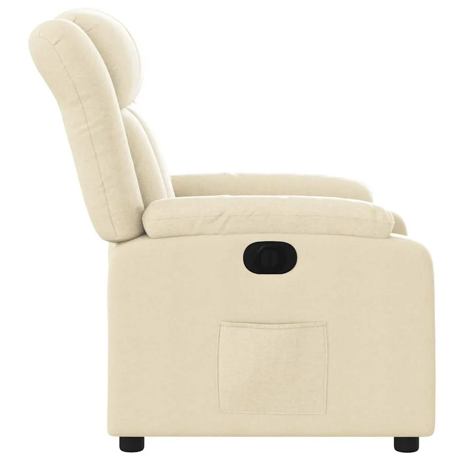 Fauteuil inclinable électrique Crème Tissu - 10
