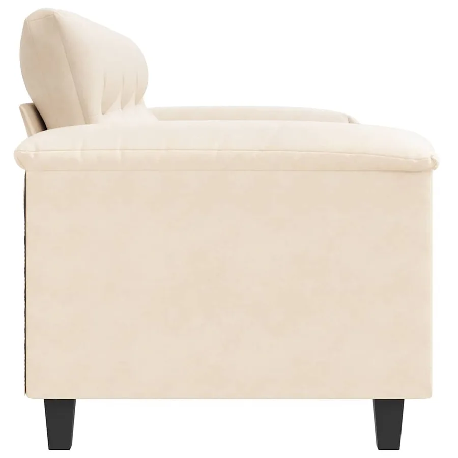 Canapé à 3 places Beige 180 cm Tissu microfibre - 5