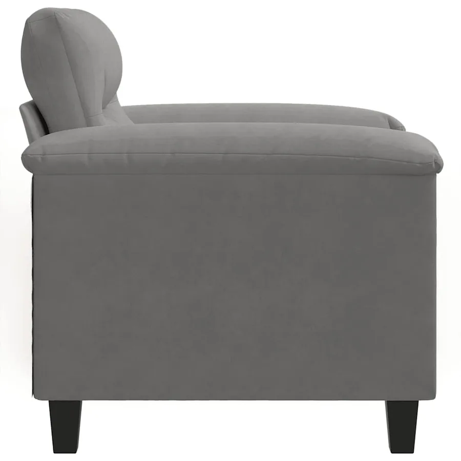 Fauteuil gris foncé 60 cm tissu microfibre - 5