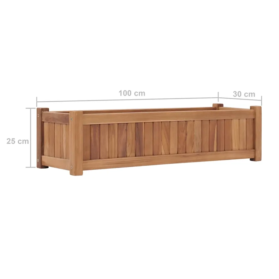 Lit surélevé 100x30x25 cm Bois de teck solide - 7