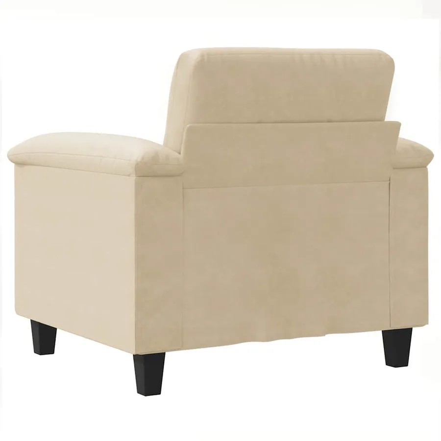 Chaise de canapé crème 60 cm tissu microfibre - 6