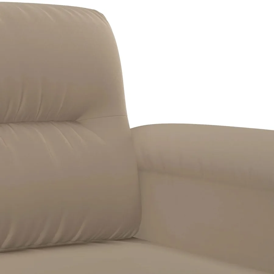 Ensemble de canapés 3 pcs avec coussins Taupe Tissu microfibre - 7