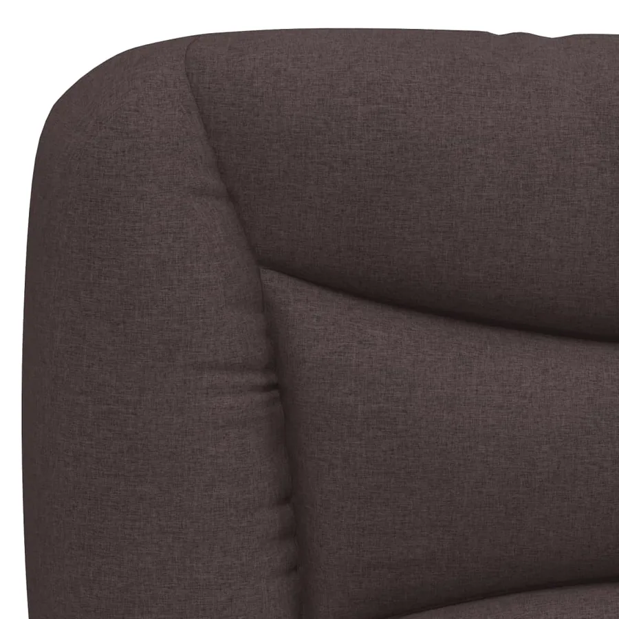 Cadre de lit avec LED sans matelas Hvar marron foncé 80x200 cm tissu - 11