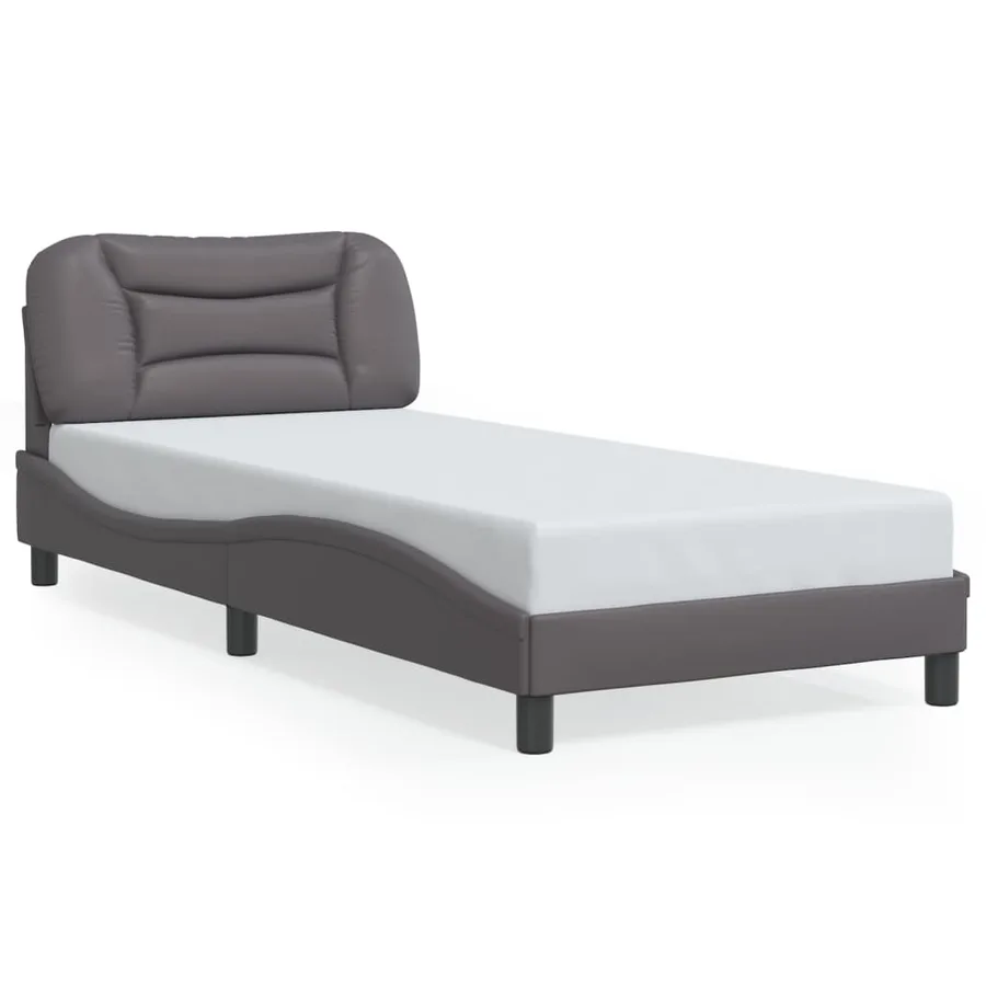 Cadre de lit avec LED sans matelas Hvar gris 90x200 cm - 5