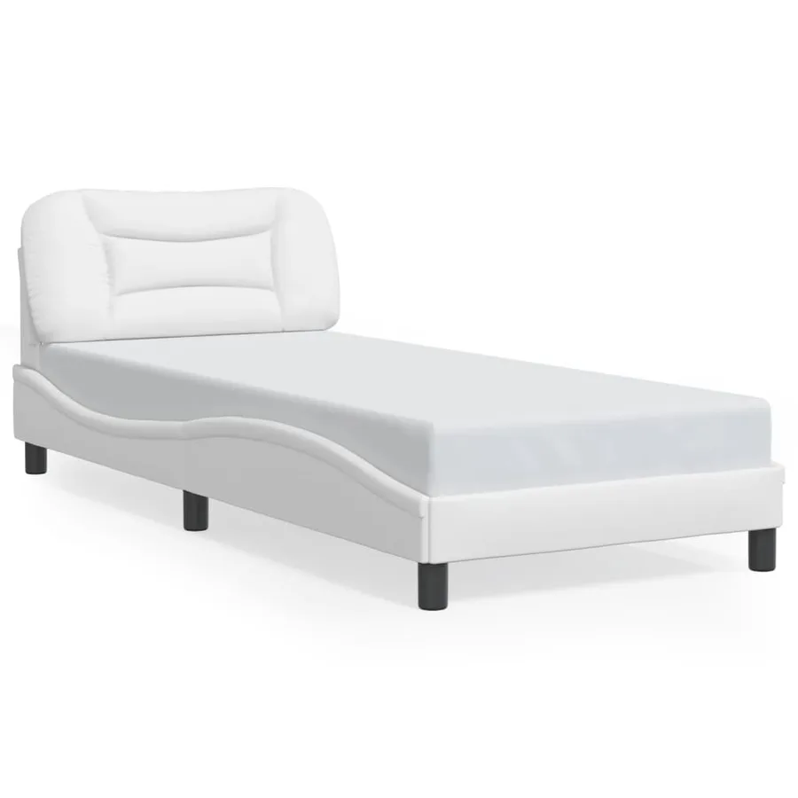 Cadre de lit avec LED sans matelas Hvar blanc 80x200 cm - 5