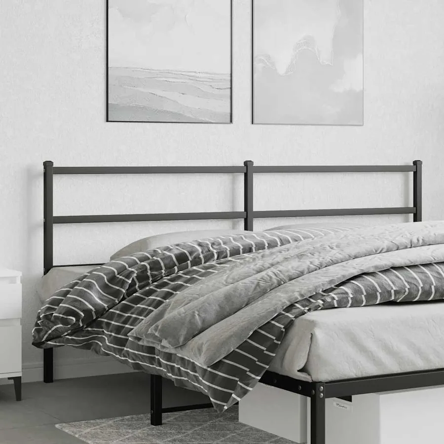 Tête de lit de remplacement métal noir 193 cm