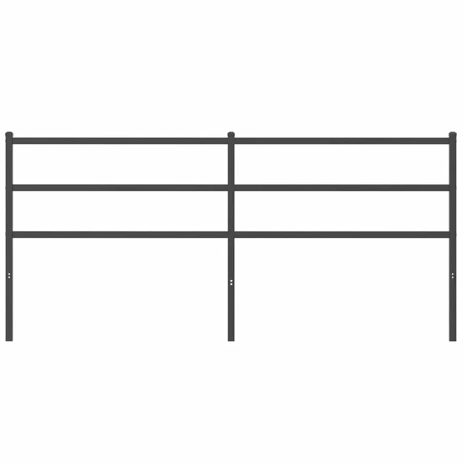 Tête de lit de remplacement métal noir 193 cm - 3