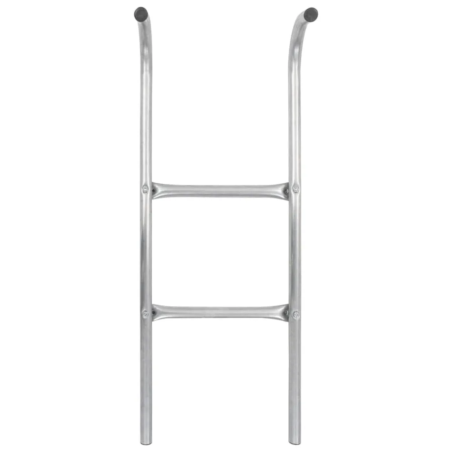 Échelle de trampoline à 2 marches Acier Argenté 72 cm (Convient pour une Hauteur de 65 cm) - 3