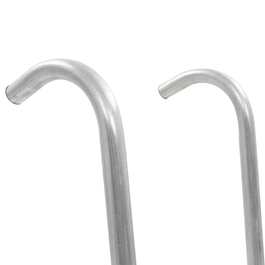 Échelle de trampoline à 2 marches Acier Argenté 72 cm (Convient pour une Hauteur de 65 cm) - 4