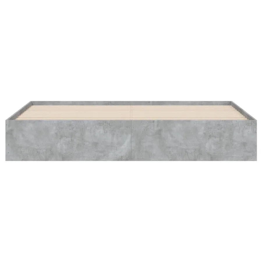 Cadre de lit avec tiroirs sans matelas gris béton 180x200 cm - 6