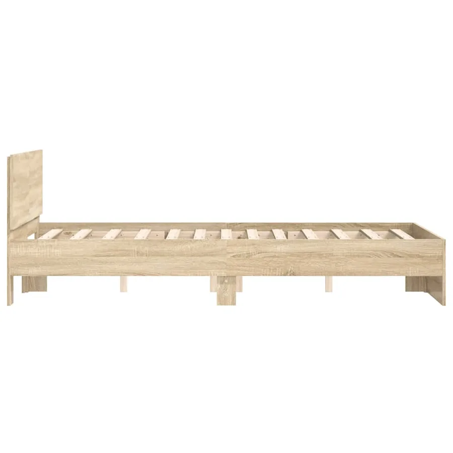Cadre de lit sans matelas chêne sonoma 120x190 cm - 6