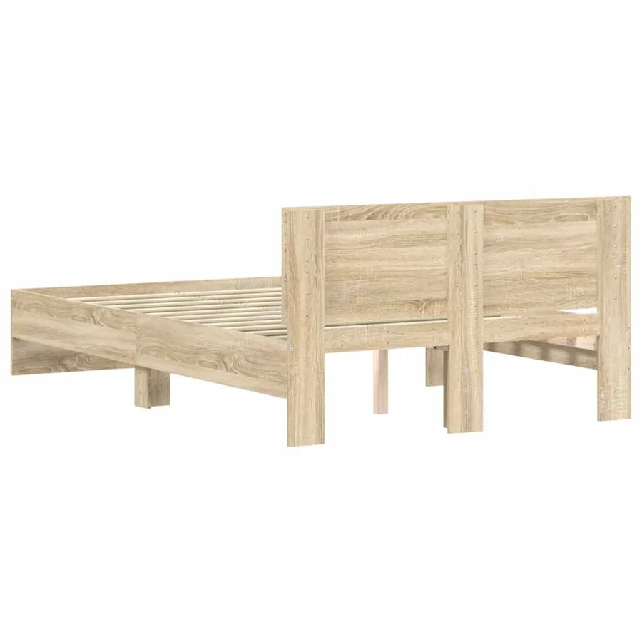 Cadre de lit sans matelas chêne sonoma 120x190 cm - 7