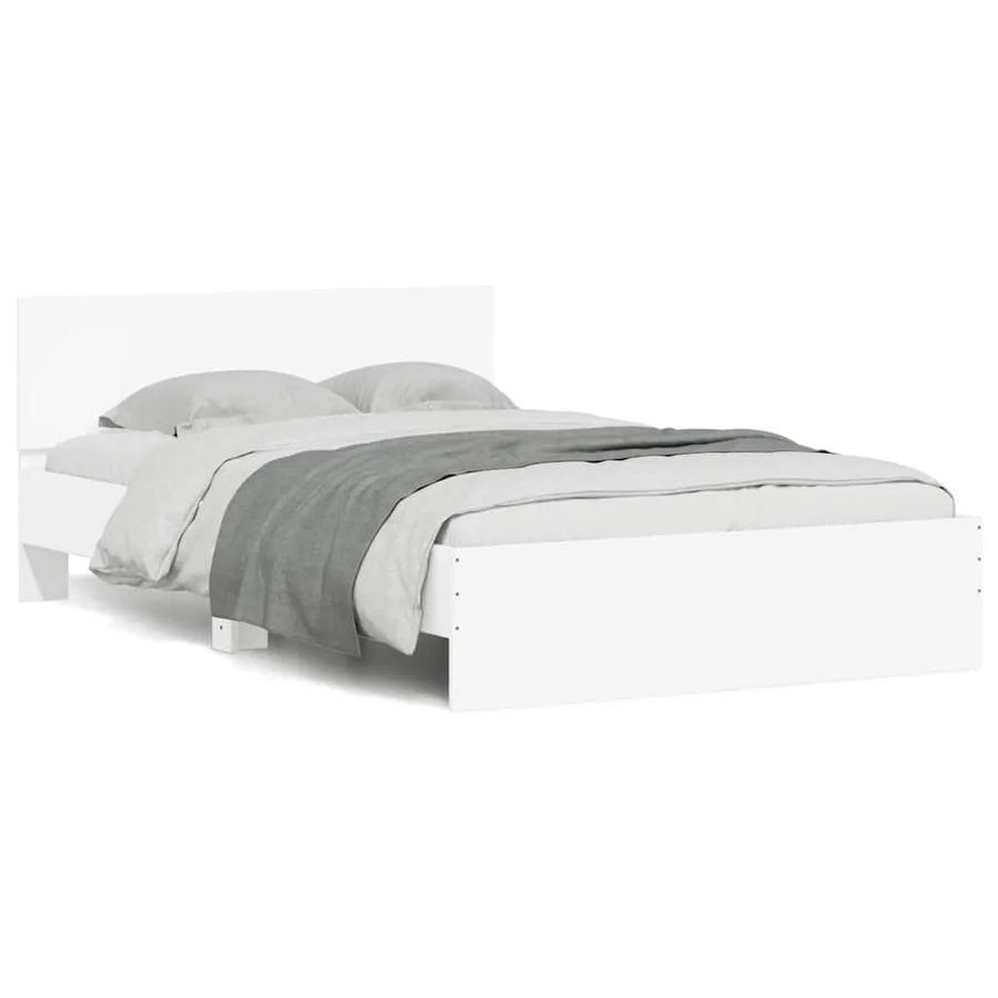 Cadre de lit sans matelas blanc 120x190 cm - 2