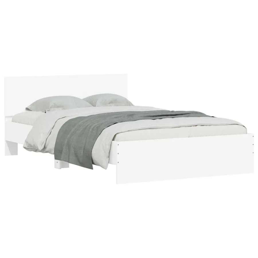 Cadre de lit sans matelas blanc 120x190 cm - 3