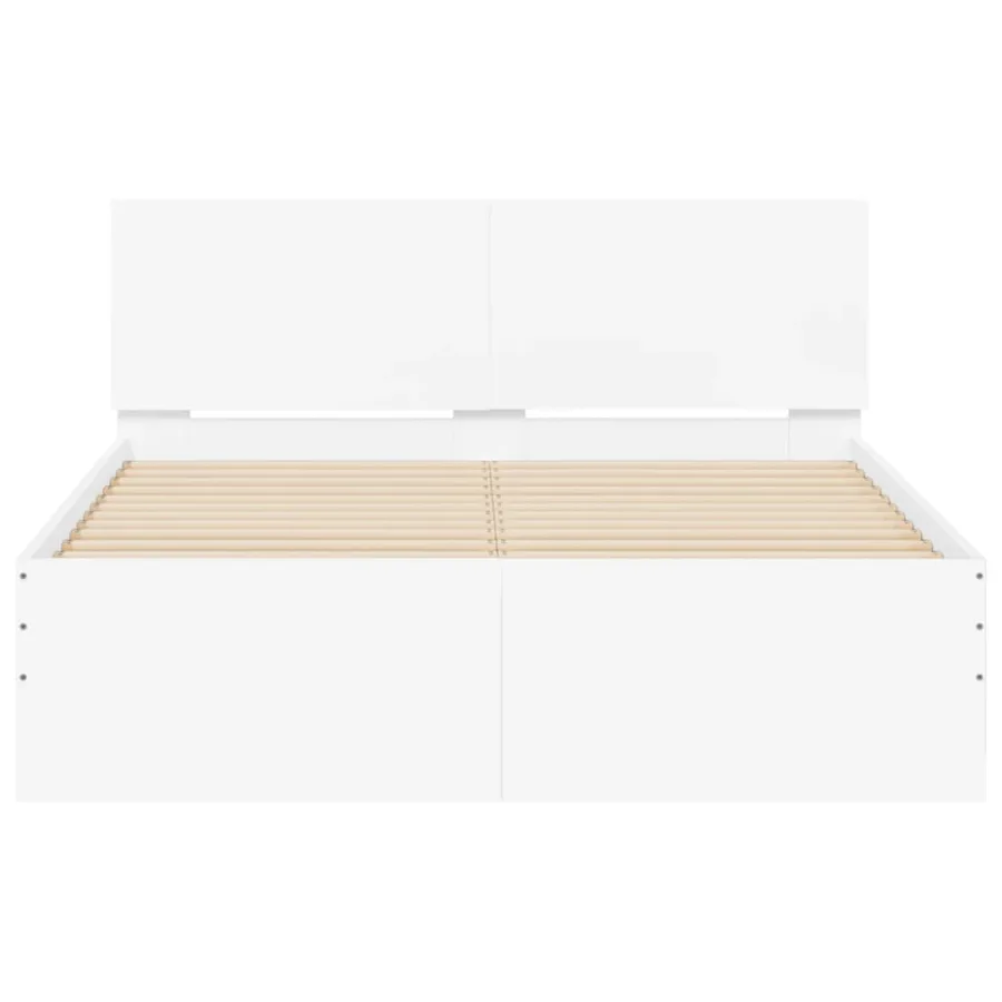 Cadre de lit sans matelas blanc 120x190 cm - 5
