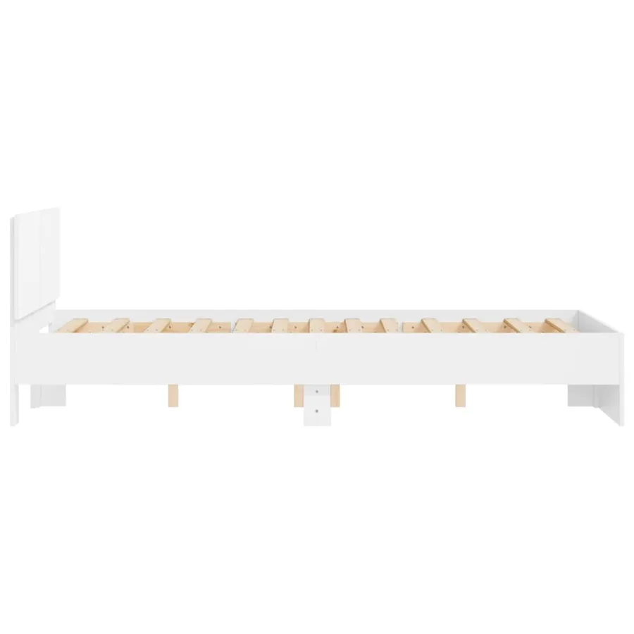 Cadre de lit sans matelas blanc 120x190 cm - 6