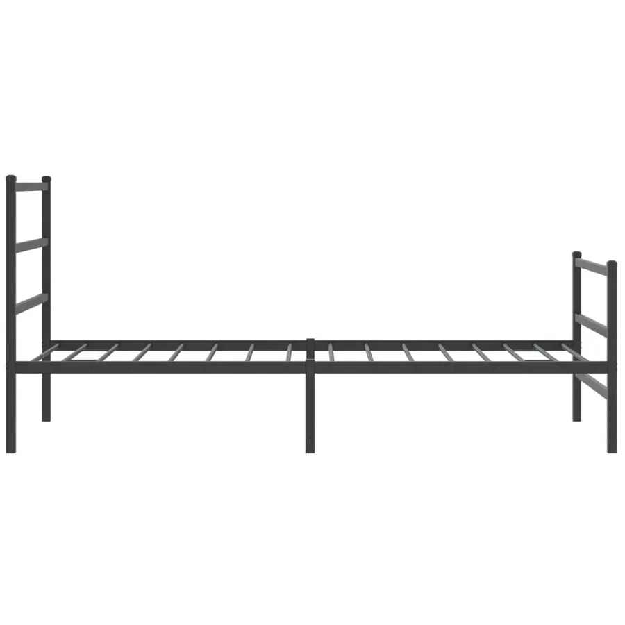 Cadre de lit métal sans matelas et pied de lit noir 100x200 cm - 6